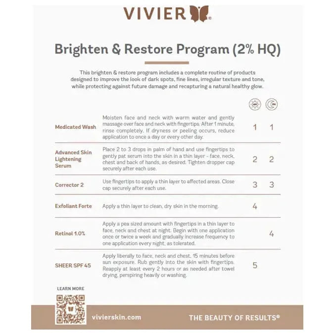 Vivier Brighten & Restore Program (2% HQ) *Special Order Product